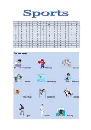 English worksheet: Sports