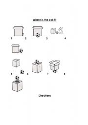 English Worksheet: Prepositions / Directions