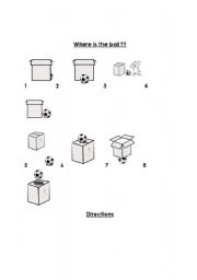 English worksheet: Prepositions / Directions