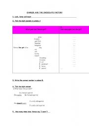 English Worksheet: Spoilt children in Charlie and the Chocolate factory
