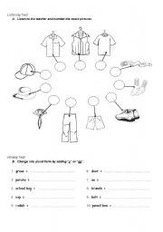 English Worksheet: Listening and Writing Test