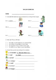 English worksheet: TO BE/ YES, NO QUESTIONS