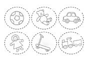 English Worksheet: Toys Mobile