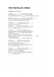 English worksheet: Whislte for the Choir- The Fratellis