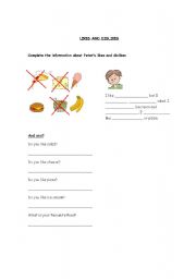 English worksheet: Likes and Dislikes