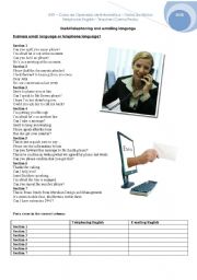 English Worksheet: Telephoning and E-mailing English