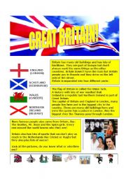 English Worksheet: Introduction to Britain