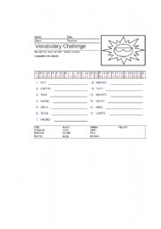 English worksheet: Decoding - COLOURS