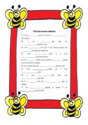English Worksheet: If - first and second conditionals