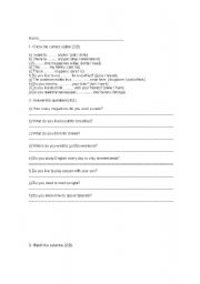 English Worksheet: test - present tense