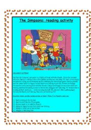 The Simpsons : reading activity