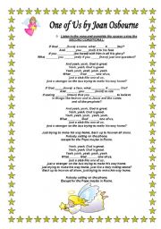 English Worksheet: ONE OF US - JOAN OSBOURNE (SONG TO PRACTICE CONDITIONALS)