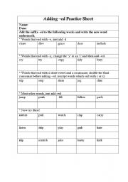 English Worksheet: ED-endings