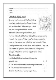 English Worksheet: Comprehension