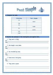 English worksheet: Past Simple