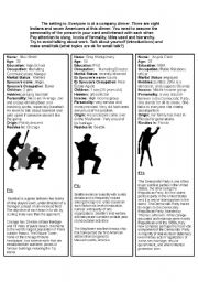 English Worksheet: Conversation Cards- American