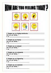 English Worksheet: How are you feeling today ?