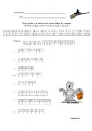 English Worksheet: halloween cripton