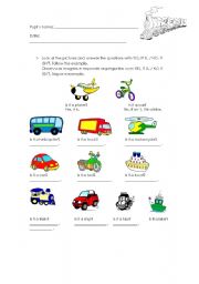 English Worksheet: transports