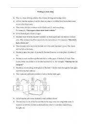 English Worksheet: Writing a Chain-Story