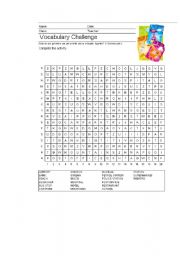 English Worksheet: PLECES - word search