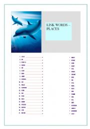 English worksheet: PLACES _ WORD LINK