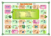 English Worksheet: Present simple tense boardgame Part 1/2