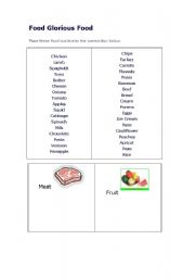 English worksheet: FOOD GLORIUOUS FOOD