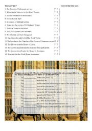 English Worksheet: Westminster Palace-Part 2