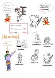 English Worksheet: HIS/HER