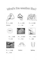 English Worksheet: the weather