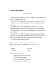 English Worksheet: Save the rainforest