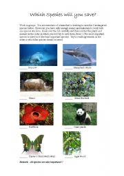 Which species will you save? -  Critical thinking