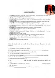 English Worksheet: Fashion Vocabulary Exercise