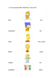 English Worksheet: family simpsons