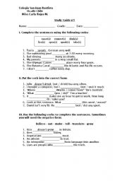 English Worksheet: present simple and continuous