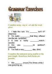 English Worksheet: Grammar Practice part 1