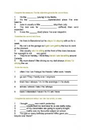 English Worksheet: Grammar practice part 3