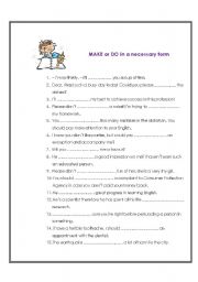 English Worksheet: Make or Do