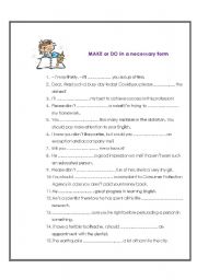 English Worksheet: Make or Do