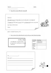 English worksheet: suggestions