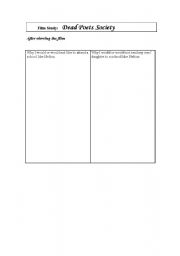 English Worksheet: Dead poets society (worksheet)