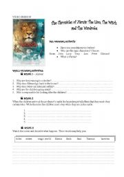 English Worksheet: Narnia