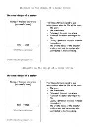 English Worksheet: Analysing a movie poster