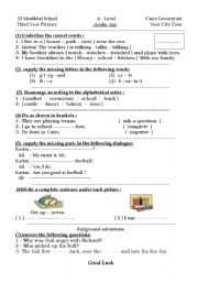 English worksheet: MOVE AHEAD