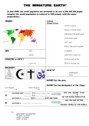 English Worksheet: The miniature earth