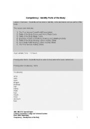 English Worksheet: lessonplan _identify_parts_of_the_body