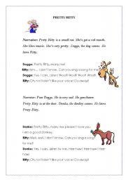 English Worksheet: Pritty ritty Part I ( a play for kids)