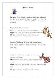 English worksheet: Pritty ritty Part I ( a play for kids)