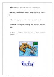English worksheet: pretty ritty (second part of the play)